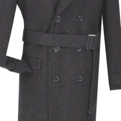 Men's Fall/Winter Slim Fit Double Breasted Top Coat In Charcoal 5 Men's Fall/Winter Slim Fit Double Breasted Top Coat In Charcoal -Cheap Clothing Store 01 VIN CSD38 2 CHARCOAL 4