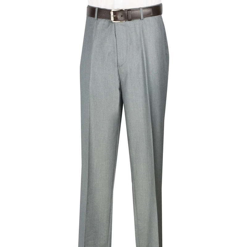 Men's Dress Pants Flat Front Design In Gray 1 Men's Dress Pants Flat Front Design In Gray