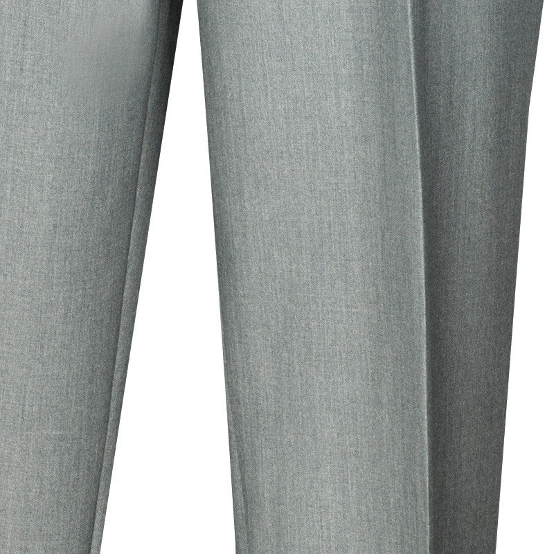 Men's Dress Pants Flat Front Design In Gray 3 Men's Dress Pants Flat Front Design In Gray - Image 3