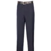 Men's Dress Pants Flat Front Design In Navy