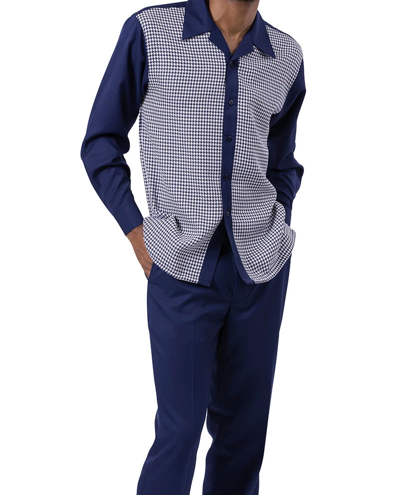 Navy 2 Piece Long Sleeve Walking Suit Set 1 Navy 2 Piece Long Sleeve Walking Suit Set