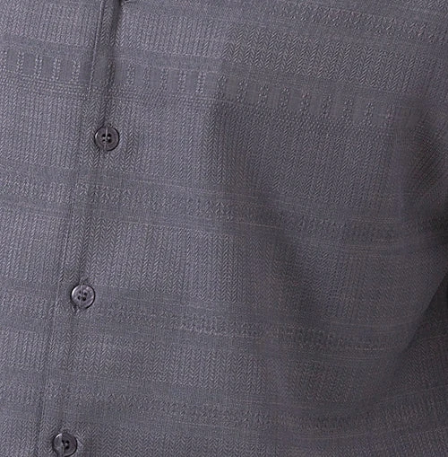 Gray Weave Pattern Walking Suit 2 Piece Short Sleeve Set 2 Gray Weave Pattern Walking Suit 2 Piece Short Sleeve Set - Image 2