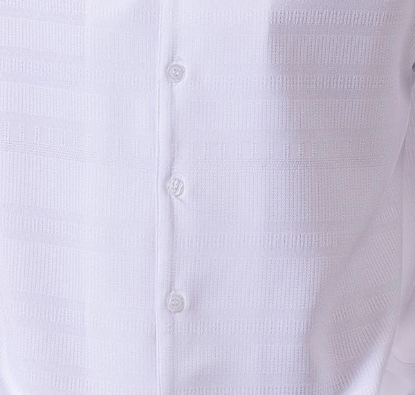 White Weave Pattern Walking Suit 2 Piece Short Sleeve Set 2 White Weave Pattern Walking Suit 2 Piece Short Sleeve Set - Image 2