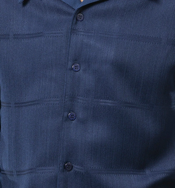 Navy Tone-on-Tone 2 Piece Long Sleeve Walking Suit Set 2 Navy Tone-on-Tone 2 Piece Long Sleeve Walking Suit Set - Image 2