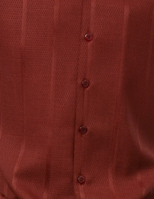 Brick Tone-on-Tone 2 Piece Long Sleeve Walking Suit Set 2 Brick Tone-on-Tone 2 Piece Long Sleeve Walking Suit Set - Image 2