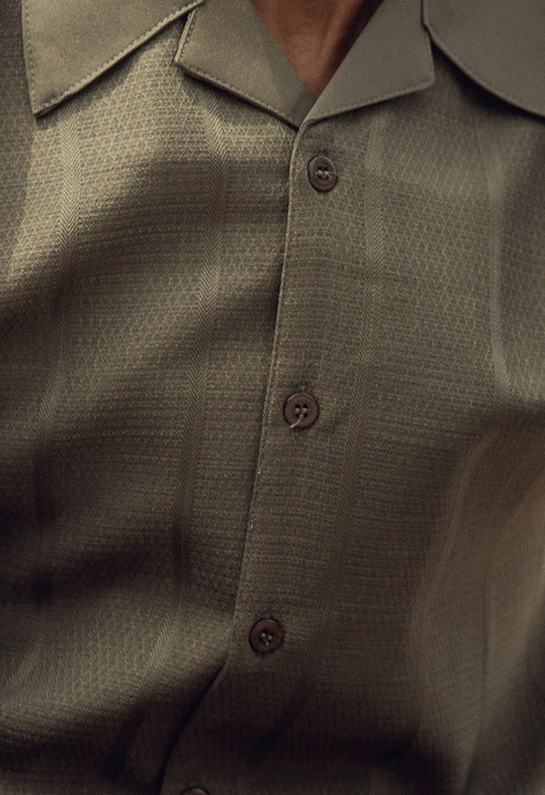 Olive Tone-on-Tone 2 Piece Long Sleeve Walking Suit Set 2 Olive Tone-on-Tone 2 Piece Long Sleeve Walking Suit Set - Image 2