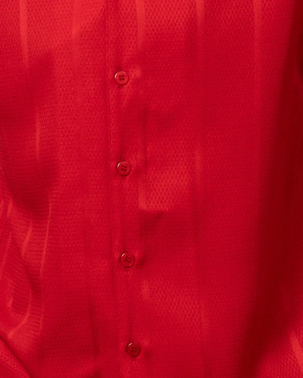 Red Tone-on-Tone 2 Piece Long Sleeve Walking Suit Set 2 Red Tone-on-Tone 2 Piece Long Sleeve Walking Suit Set - Image 2