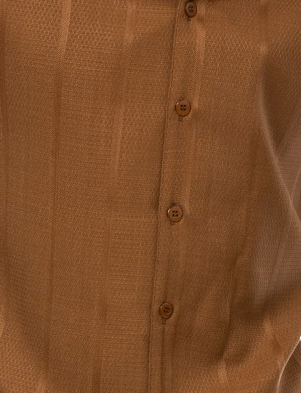 Saddle Brown Tone-on-Tone 2 Piece Long Sleeve Walking Suit Set 2 Saddle Brown Tone-on-Tone 2 Piece Long Sleeve Walking Suit Set - Image 2