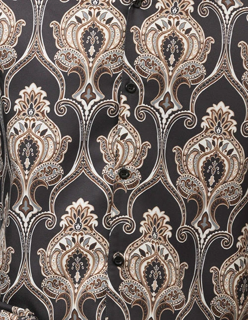 Black Front Print Design 2 Piece Long Sleeve Walking Suit Set 2 Black Front Print Design 2 Piece Long Sleeve Walking Suit Set - Image 2