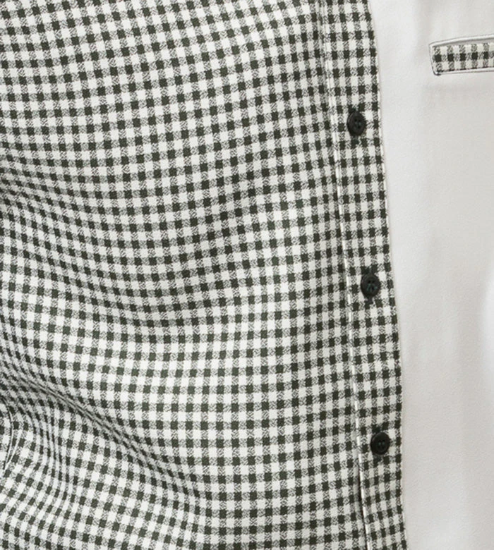 Hunter Green Checkered 2 Piece Long Sleeve Walking Suit Set 2 Hunter Green Checkered 2 Piece Long Sleeve Walking Suit Set - Image 2