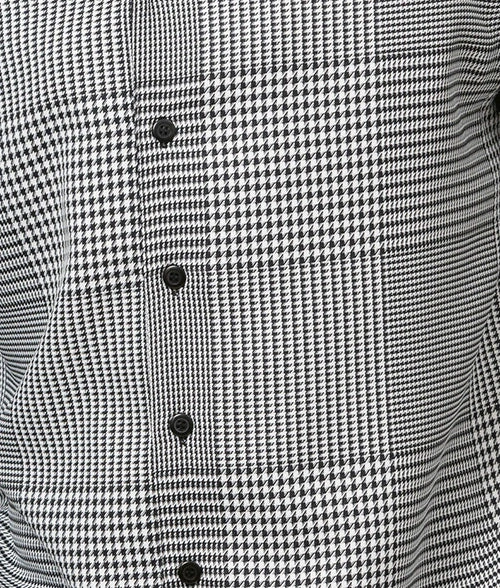 Black Plaid Front 2 Piece Long Sleeve Walking Suit Set 2 Black Plaid Front 2 Piece Long Sleeve Walking Suit Set - Image 2