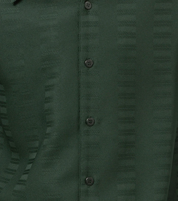 Hunter Green Tone-on-Tone 2 Piece Long Sleeve Walking Suit Set 2 Hunter Green Tone-on-Tone 2 Piece Long Sleeve Walking Suit Set - Image 2