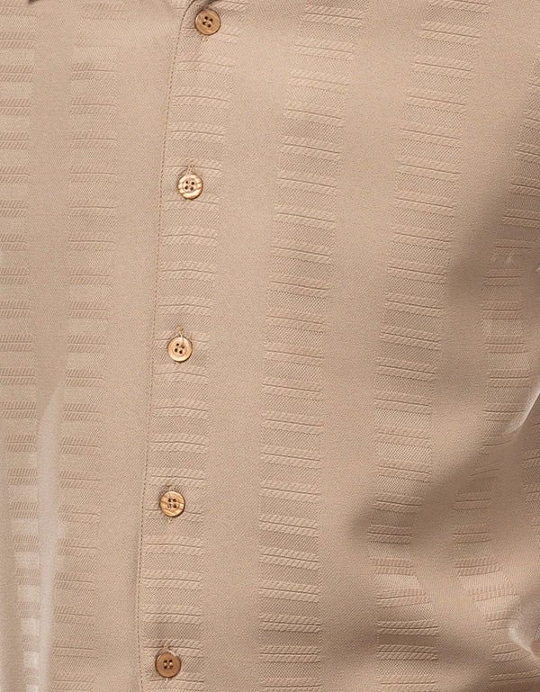 Tan Tone-on-Tone 2 Piece Long Sleeve Walking Suit Set 2 Tan Tone-on-Tone 2 Piece Long Sleeve Walking Suit Set - Image 2