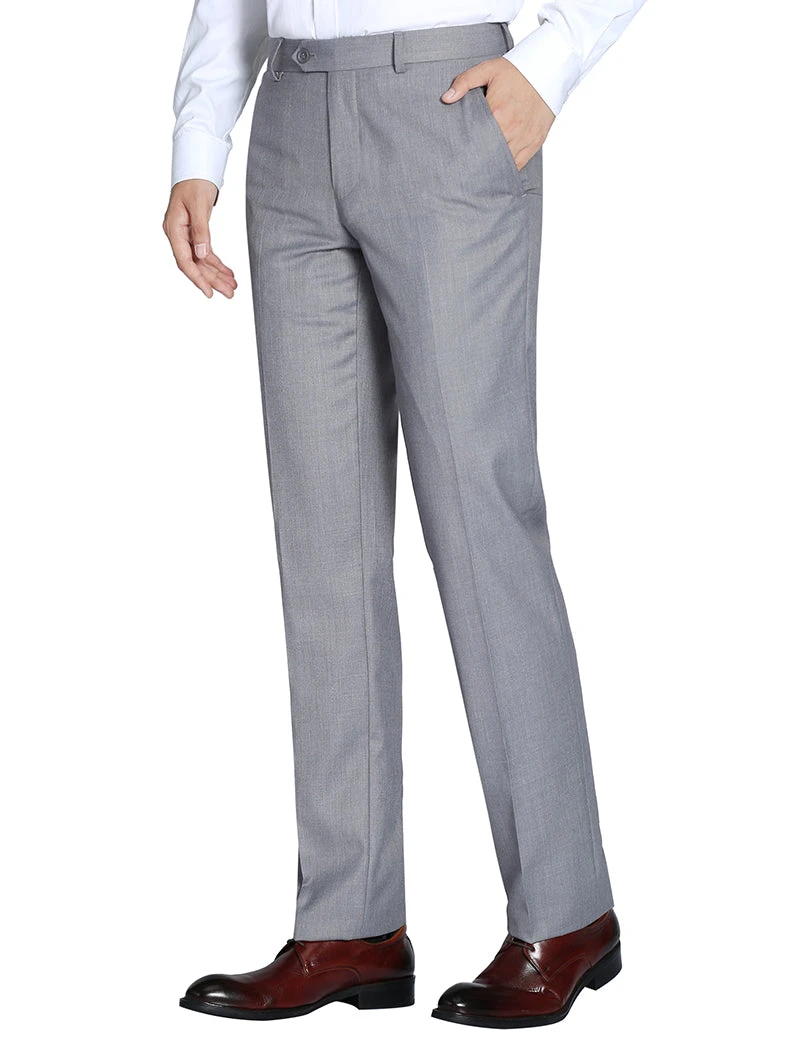 Dress Pants Regular Leg Un-Hemmed Bottoms In Gray 1 Dress Pants Regular Leg Un-Hemmed Bottoms In Gray