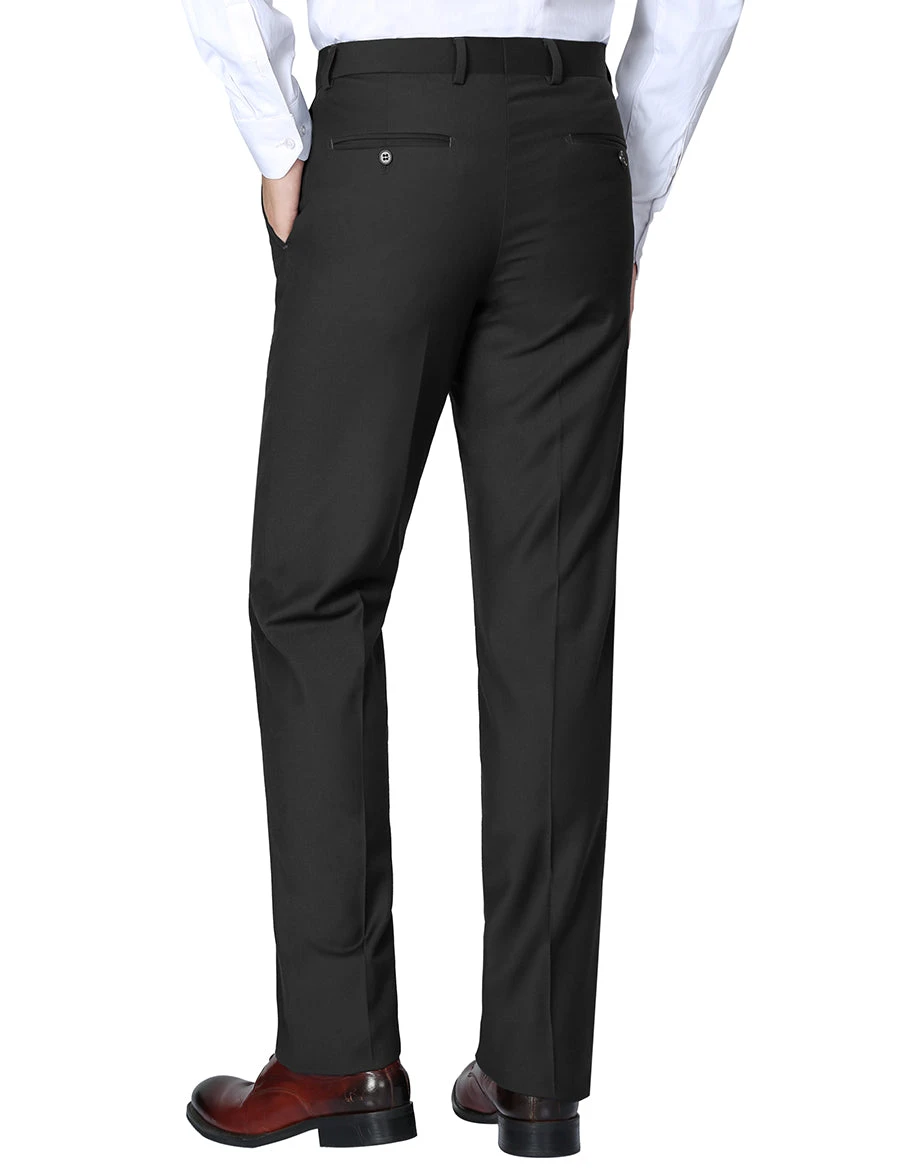 Dress Pants Regular Leg Un-Hemmed Bottoms In Black 2 Dress Pants Regular Leg Un-Hemmed Bottoms In Black - Image 2