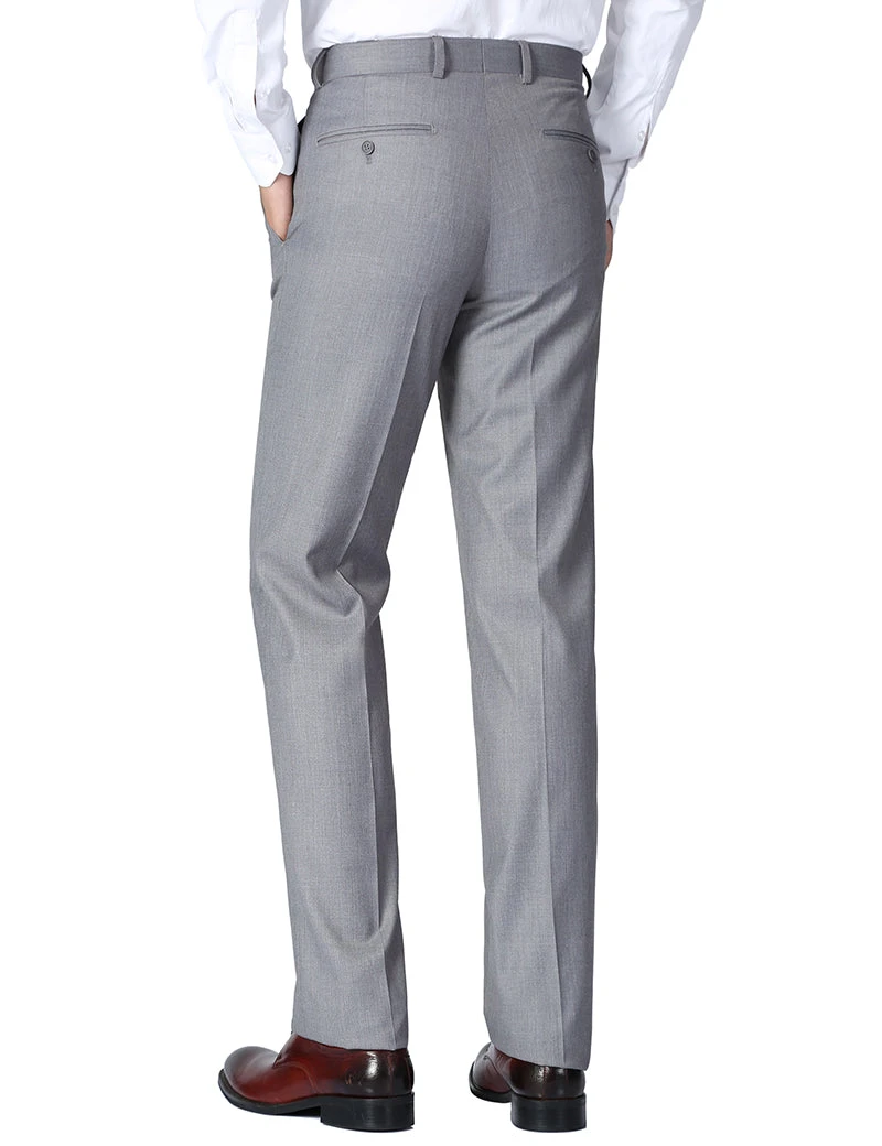Dress Pants Regular Leg Un-Hemmed Bottoms In Gray 2 Dress Pants Regular Leg Un-Hemmed Bottoms In Gray - Image 2
