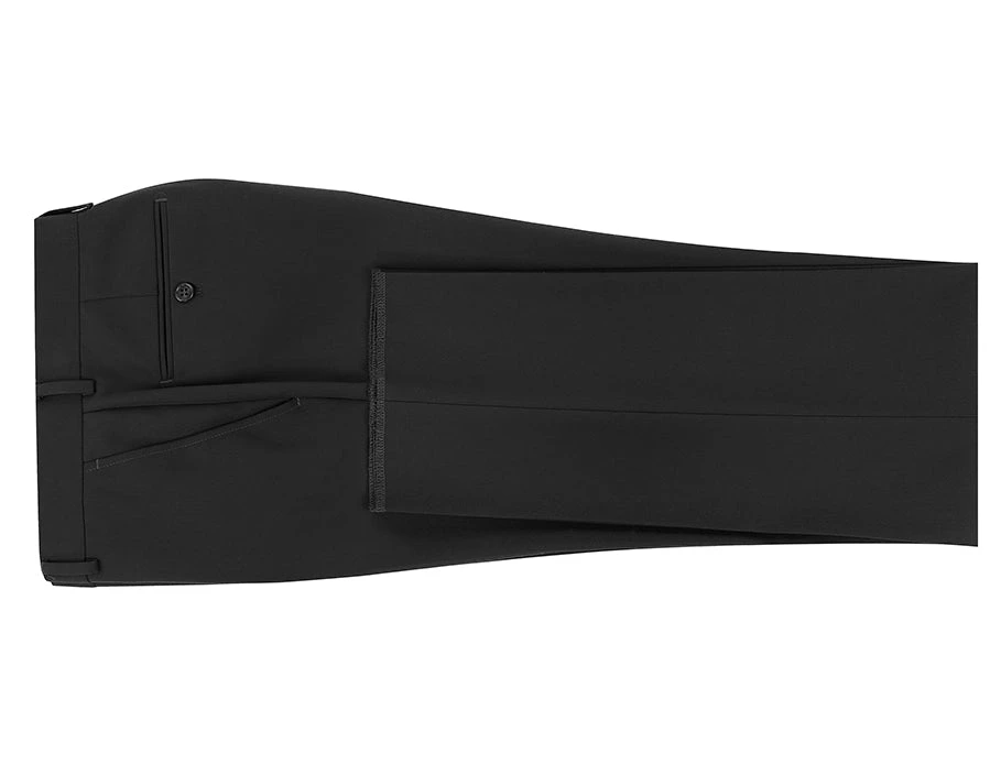 Dress Pants Regular Leg Un-Hemmed Bottoms In Black 4 Dress Pants Regular Leg Un-Hemmed Bottoms In Black - Image 4
