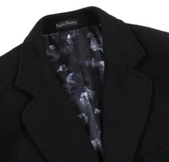 English Laundry Black Fall/Winter Essential Slim Fit Overcoat Wool Blend 8 English Laundry Black Fall/Winter Essential Slim Fit Overcoat Wool Blend -Cheap Clothing Store 53 01 001 3