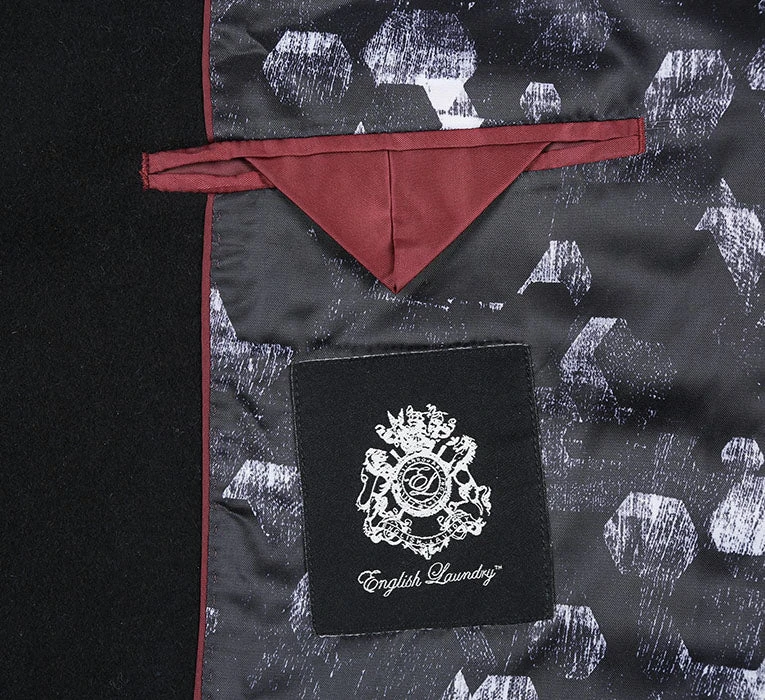 English Laundry Black Fall/Winter Essential Slim Fit Overcoat Wool Blend 5 English Laundry Black Fall/Winter Essential Slim Fit Overcoat Wool Blend - Image 5