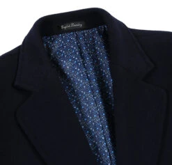 English Laundry Navy Fall/Winter Essential Slim Fit Overcoat Wool Blend -Cheap Clothing Store 53 01 410 3