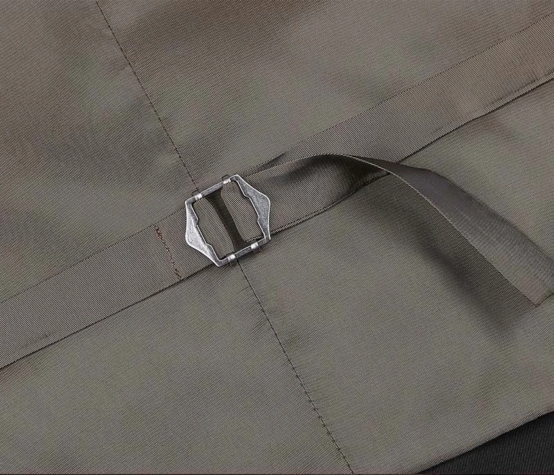 Bevagna Collection - Wool Suit Dress Vest 5 Buttons Regular Fit In Black 4 Bevagna Collection - Wool Suit Dress Vest 5 Buttons Regular Fit In Black - Image 4