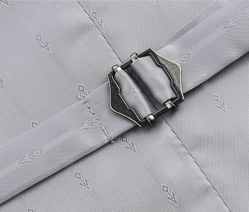 Vanderbilt Collection- Classic Dress Vest 5 Buttons Regular Fit In Gray 6 Vanderbilt Collection- Classic Dress Vest 5 Buttons Regular Fit In Gray - Image 6