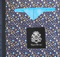 English Laundry Blue Tone-on-tone Glen Plaid Slim Fit Wool Blend Short Coat With Detachable Full Zipper -Cheap Clothing Store EL84 01 410 6