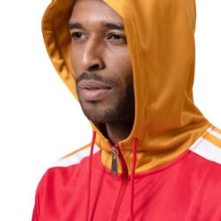 Men's Track Suit With Hood In Red 5 Men's Track Suit With Hood In Red -Cheap Clothing Store JS30 REDHOOD