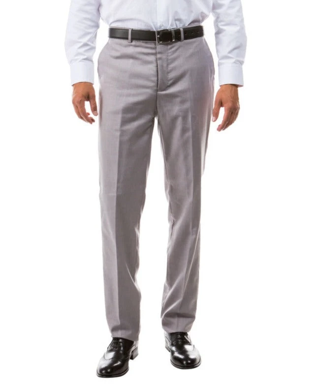 Gray Ultra Slim Fit Dress Pants Flat Front Pre-hemmed 1 Gray Ultra Slim Fit Dress Pants Flat Front Pre-hemmed