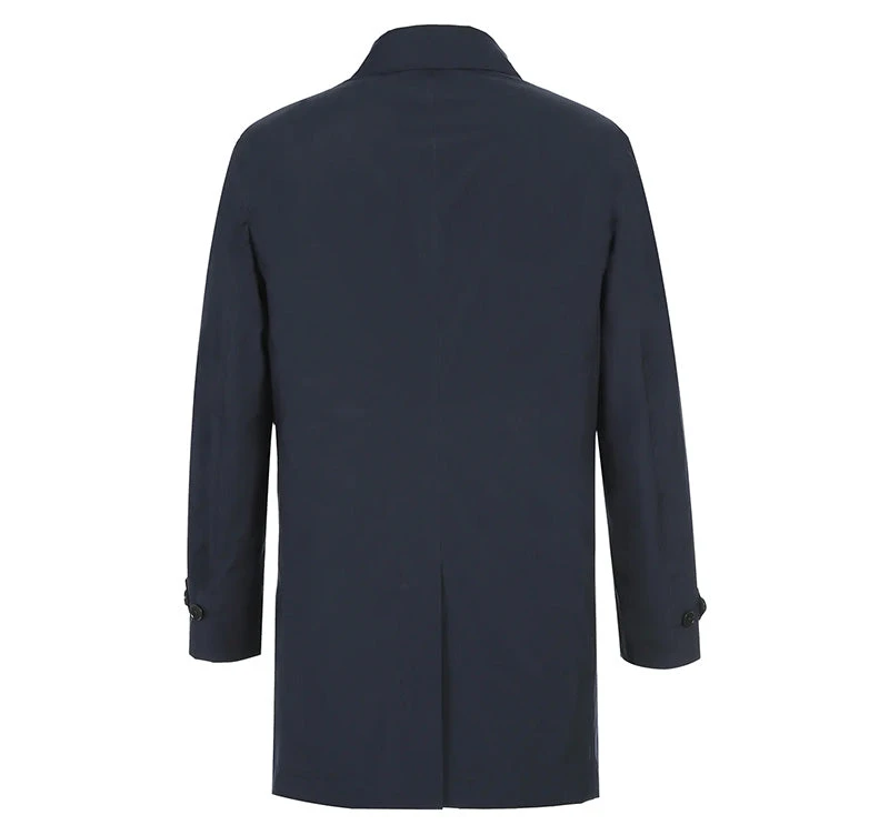PELAGO Standard Collar Functional Trench Coat With Removable Quilted Liner In Navy 2 PELAGO Standard Collar Functional Trench Coat With Removable Quilted Liner In Navy - Image 2