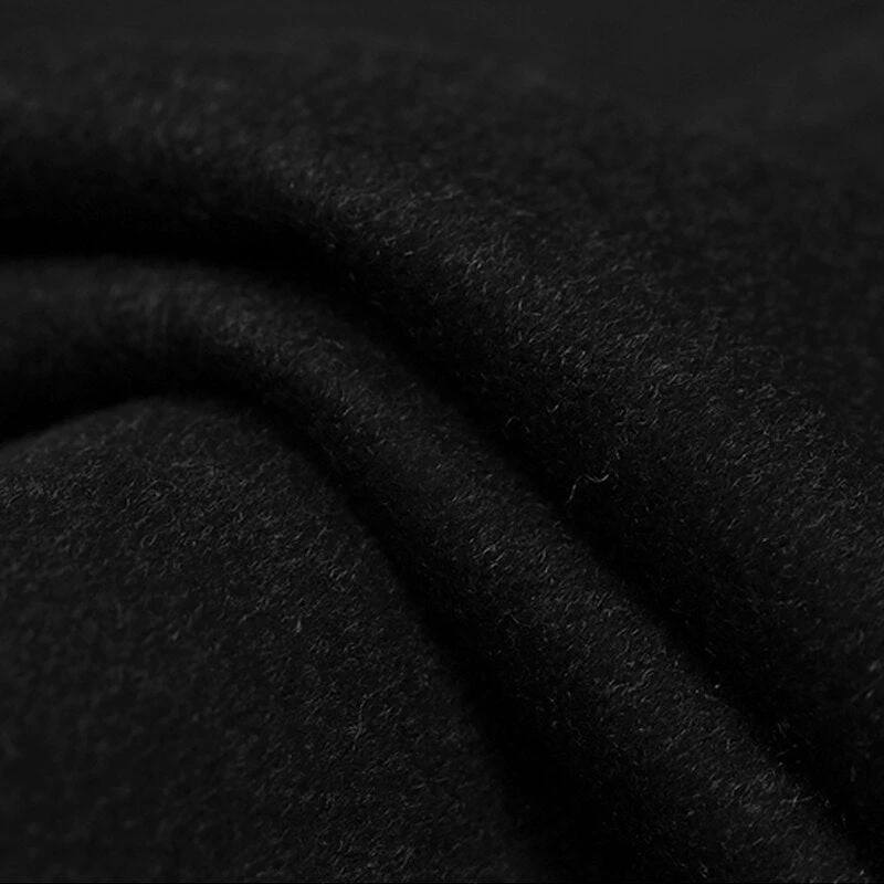 Milan Collection - Wool And Cashmere Regular Fit Dress Top Coat 48" Long In Black 2 Milan Collection - Wool And Cashmere Regular Fit Dress Top Coat 48" Long In Black - Image 2