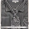 French Cuff Regular Fit Shirt Set Bold Stripe Black With Cuff Links, Tie And Hanky
