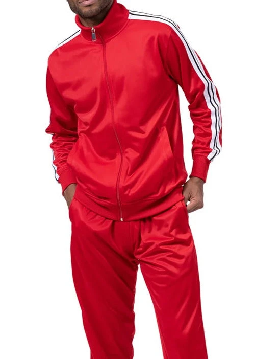 Men's Track Suit 2 Piece In Red 1 Men's Track Suit 2 Piece In Red