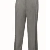 Gray Dress Pants Regular Leg Pleated Pants Pre-hemmed With Cuffs