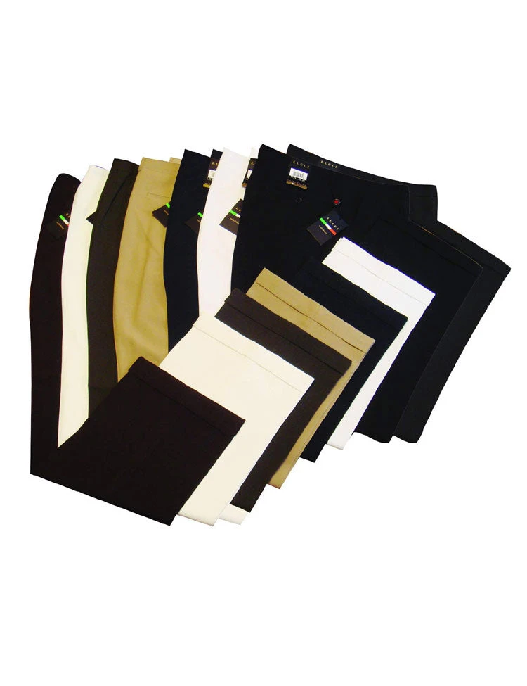 Navy Regular Leg Pleated Pants Pre-hemmed With Cuffs 3 Navy Regular Leg Pleated Pants Pre-hemmed With Cuffs - Image 3